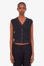 Brunello Cucinelli Navy Cashmere Knit Vest Size XS