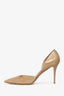 Jimmy Choo Beige Patent Leather 'Addison' d'Orsay Pumps Size 39