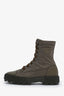 Hermès Khaki Nylon "Fresh" Ankle Boots Size 40