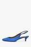 Hermès Blue Suede Slingback Heels Size 39