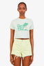 Casablanca Green Casa Tennis Club Cropped T-Shirt Size S