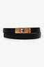 Hermès 2025 Black Epsom Leather Kelly 18 Belt With GHW