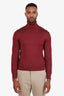 Tom Ford Red Wool Silk Turtleneck Sweater Size 48 Men's