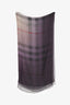 Burberry Purple Silk Giant Nova Check Scarf