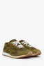 Bottega Veneta Green Suede Mesh 'Orbit' Sneaker Size 38