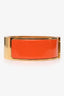 Hermès Gold/Orange Enamel 'Clic Clac H' Bracelet