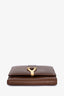 Saint Laurent Vintage Brown Leather Y Ligne Tri-Fold Wallet