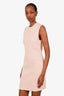 Fendi Pink FF Zucca Embossed Sleeveless Dress Size 44