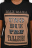 Max Mara Black Cotton 'Uno Due Tre Tailleur!' Short Sleeves Graphic T-Shirt Size M