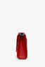 Saint Laurent Red Grained Leather Small Envelope Bag