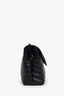 Saint Laurent Black Chevron Leather Medium Loulou Bag