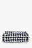 Pre-loved Chanel™ Blue Houndstooth Tweed Medium 19 Flap Bag