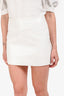Alice + Olivia White Faux Leather Mini Skirt Size 4