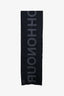 Alexander McQueen Black/Grey Wool 'Honour' Scarf
