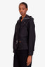 Louis Vuitton Black Short Belted Hooded Parka Size 34