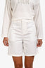 Burberry White Logo Embroidered Shorts Size 14Y