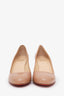 Escarpins Christian Louboutin en cuir verni beige, pointure 37