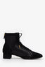 Christian Dior Black Suede Resille Naughtily-D 30mm Ankle Boots Size 38.5
