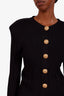 Balmain Black Ribbed Cardigan Size 36