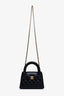 Pre-loved Chanel™ Black Quilted Crinkled Calfskin Nano Kelly Shopper Bag