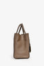 Fendi Dark Beige Grained Leather Small 2Jours Tote With Strap