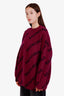 Balenciaga Purple/Black Wool Logo All Over Oversized Sweater Size S
