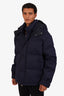 Gucci Navy Nylon Canvas GG Logo Down Jacket Size 52 Mens
