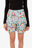 Gucci Blue/White Striped Cherry Print Shorts Size 38