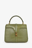 Celine 2020 Light Khaki Green Lizard '16' Top Handle Bag with Strap
