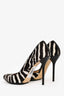 Gucci Zebra Ponyhair Heels Size 38.5