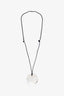 Tiffany & Co. Sterling Silver Elsa Peretti Round Pendant Silk Cord Necklace
