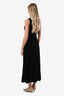 Tory Burch Black Velvet V-Neck Midi Dress Size 0