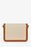 Celine 2019 Beige/Brown Leather/Canvas Large Triomphe Crossbody Bag