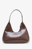 By Far Brown Semi-Patent Leather Amber Shoulder Bag