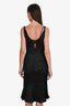 Tom Ford Black Mesh Bra Detail Midi Dress Size 38