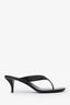 Gucci Black Leather Vittoria Thong Heels Size 40
