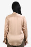 Frame Gold Silk Long Sleeve Button Down Shirt Size M