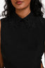 Erdem Black Silk Embroidered Colour Open Side Crop Top Size S