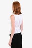 Akris Punto White Cotton Button Up Belted Sleeveless Top Size 6