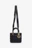Christian Dior 2019 Black Leather Small Lady Dior Bag With Strap