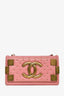 Pre-loved Chanel™ 2015-2015 Pink Lambskin Studded EW Boy Bag