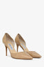 Jimmy Choo Beige Patent Leather 'Addison' d'Orsay Pumps Size 39