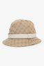 Gucci Beige Cotton GG Monogram Bucket Hat Size L