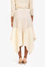 Dion Lee Ivory Vein Lace Pleated Midi Length Skirt Size 4