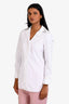 Prada White Cotton Embellished Collared Button Down Shirt Size 40