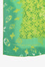 Écharpe en soie verte à imprimé Monogram Louis Vuitton