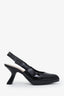 Christian Dior Black Patent Leather 'Sweet D' Slingback Heels Size 38