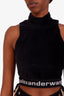 Alexander Wang Black Cropped High Neck Top Size S