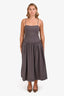 Rag & Bone Dusty Mauve Cotton Blend Gingham Midi Dress Size 6