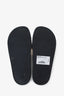 Gucci Black/White Rubber Logo Slides Size 36
